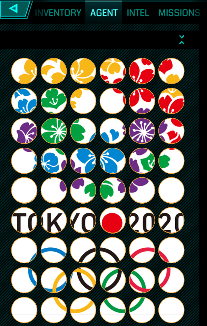 Ingress メダルアートで東京オリンピックロゴを考えてみた Charingress Tokyo